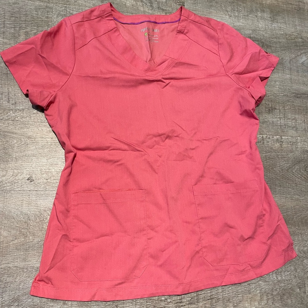 Pink Scrub Top: Purple Label by Healing Hands